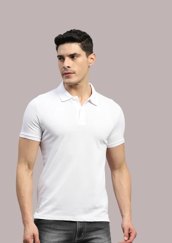 White_Solid_Cotton_Premium_&_Elegant_Polo_T-Shirt_For_Unisex
