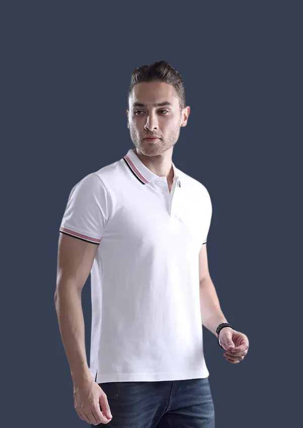 White_Wild_Star_Cotton_Premium_&_Elegant_Polo_T-Shirt_For_Unisex