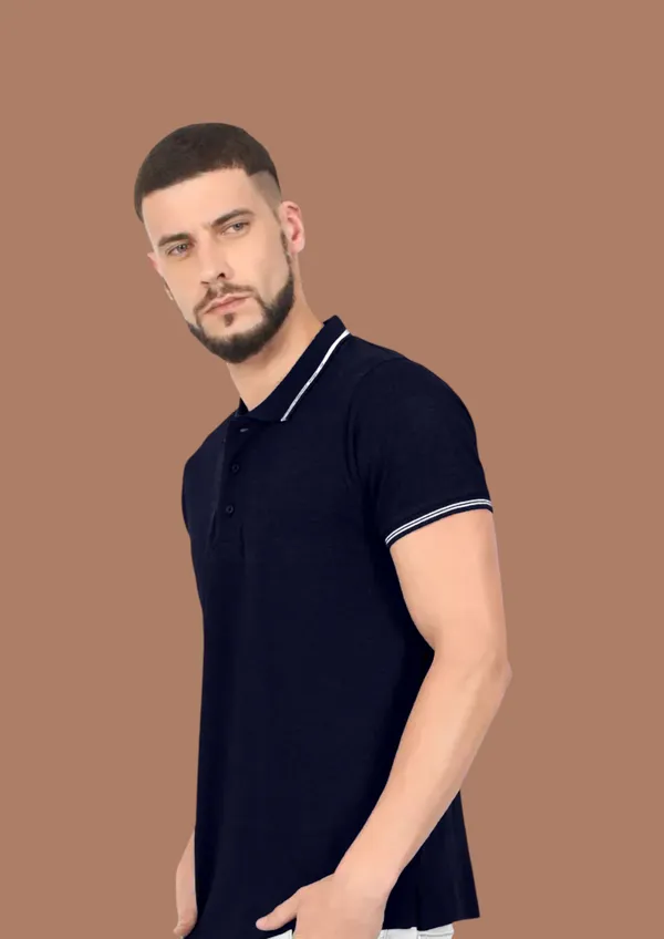 Navy-Blue_Tipping_Cotton_Premium_&_Elegant_Polo_T-Shirt_For_Unisex