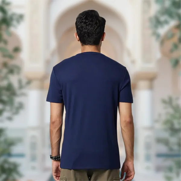 Navy_Aao_Kabhi_Haveli_Pe_Cotton_Premium_&_Elegant_Regular_T-Shirt_For_Unisex