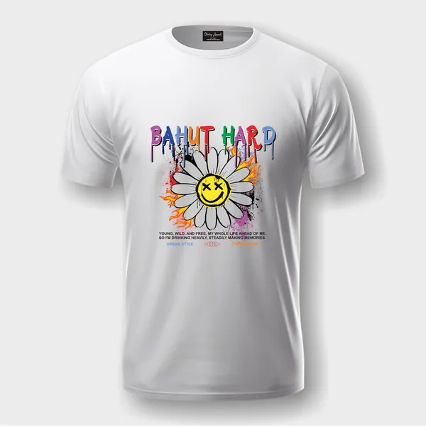White_Bahut_Hard_Cotton_Premium_&_Elegant_Regular_T-Shirt_For_Unisex