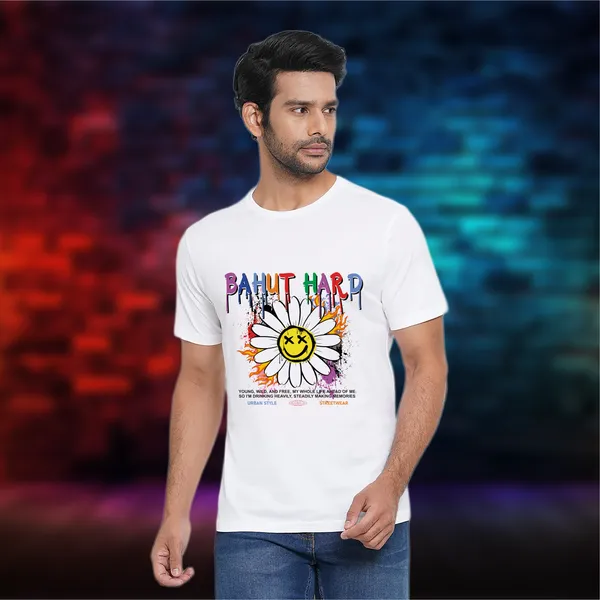 White_Bahut_Hard_Cotton_Premium_&_Elegant_Regular_T-Shirt_For_Unisex