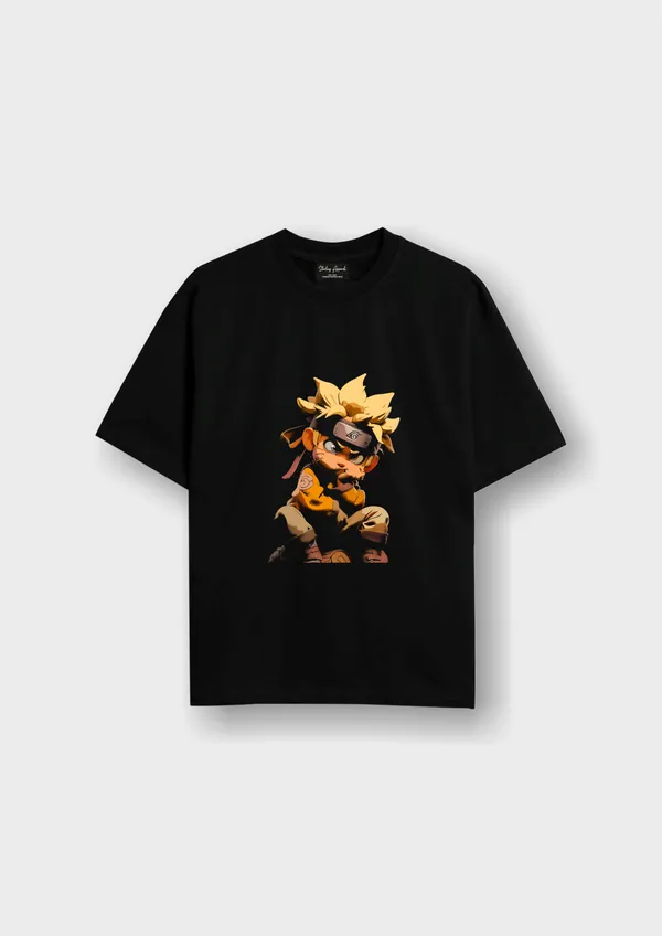 Black_Chibi_Naruto_Sitting_Edition_Cotton_Oversize_T-Shirt_For_Unisex