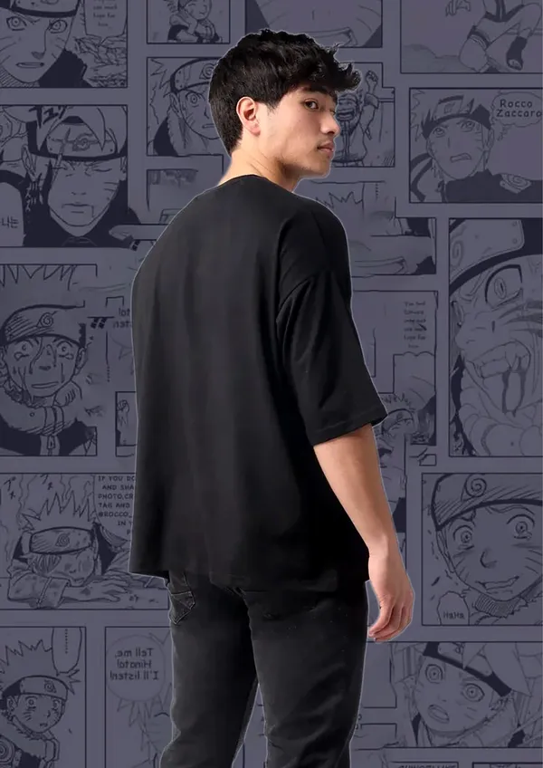 Black_Chibi_Naruto_Sitting_Edition_Cotton_Oversize_T-Shirt_For_Unisex