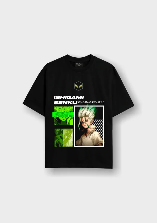 Black_Dr._Stone_Ishigami_Senku_Edition_Cotton_Premium_&_Elegant_Oversize_T-Shirt_For_Unisex