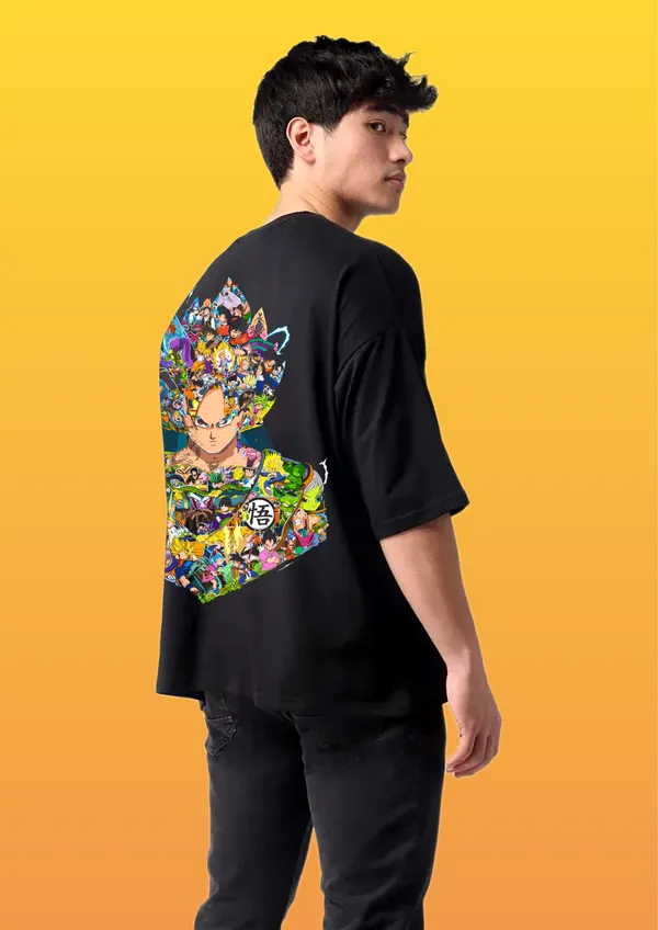 Black_Dragon_Ball_Z_Goku_Collage_Edition_Cotton_Oversize_T-Shirt_For_Unisex