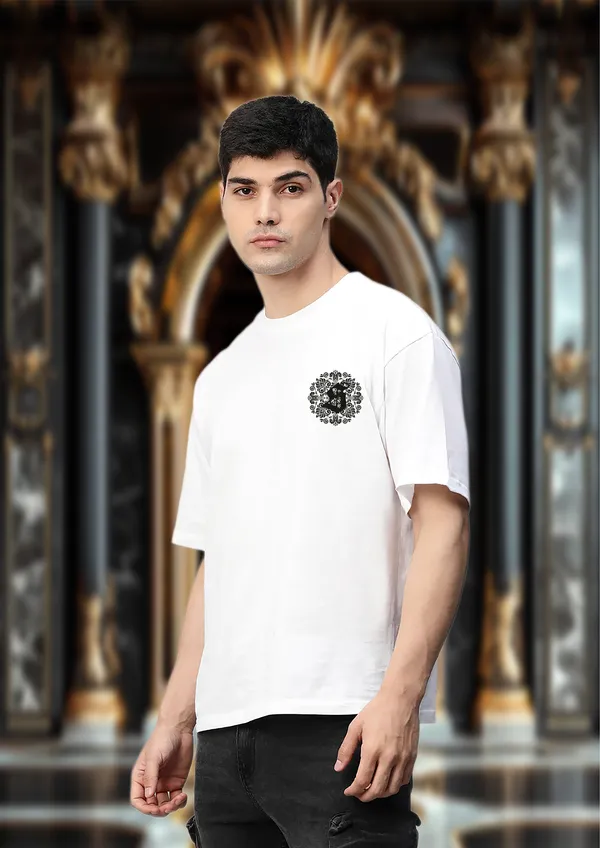 White_Holy_Boroque_Cotton_Oversized_T-Shirt_For_Unisex