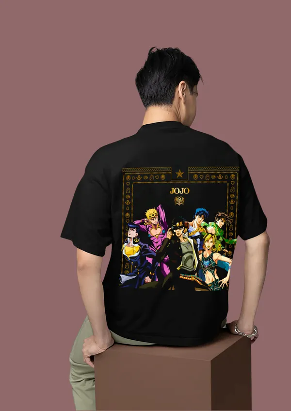 Black_JoJo's_Bizzare_Adventure_Heroes_Edition_Cotton_Premium_&_Elegant_Oversize_T-Shirt_For_Unisex