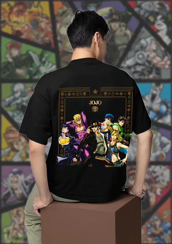 Black_JoJo's_Bizzare_Adventure_Heroes_Edition_Cotton_Premium_&_Elegant_Oversize_T-Shirt_For_Unisex