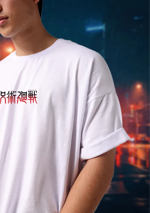 White_Jujutsu_Kaisen_Yuji_&_Sukuna_Dual_Edition_Cotton_Premium_&_Elegant_Oversize_T-Shirt_For_Unisex