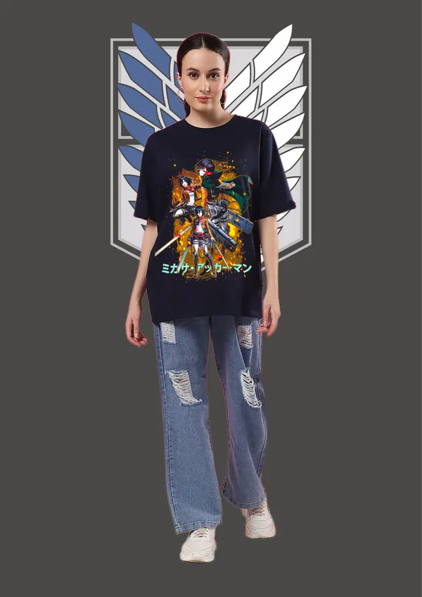 Black_Mikasa_Ackerman_Cotton_Oversize_T-Shirt_For_Unisex