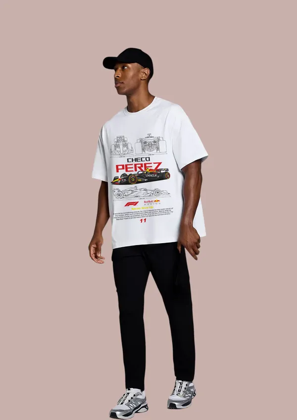 White_Red_Bull_Charge_Cotton_Oversize_T-Shirt_For_Unisex