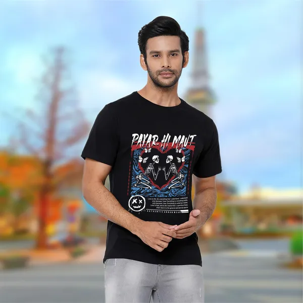 Black_Pyar_Hi_Maut_Cotton_Premium_&_Elegant_Regular_T-Shirt_For_Unisex