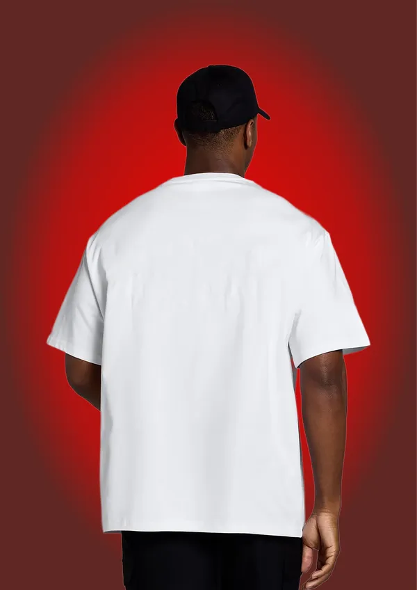 White_Red_Bull_Charge_Cotton_Oversize_T-Shirt_For_Unisex