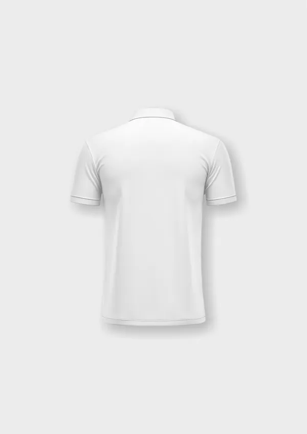 White_Signature_Modal_Cotton_Polo_T-Shirt_For_Unisex