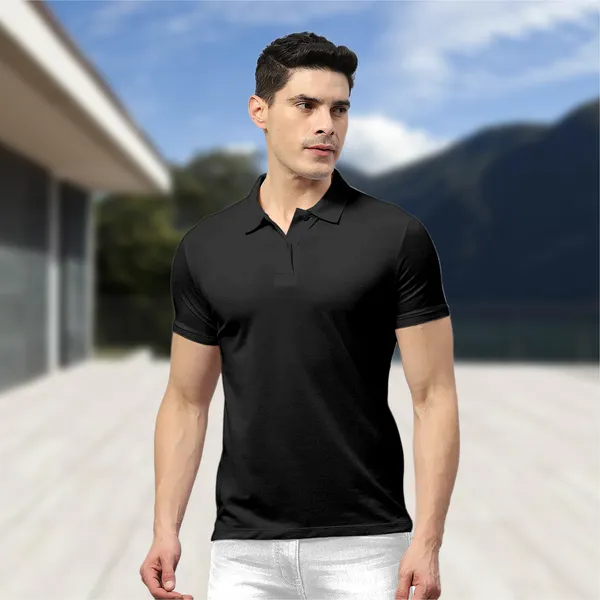 Black_Solid_Cotton_Premium_&_Elegant_Polo_T-Shirt_For_Unisex