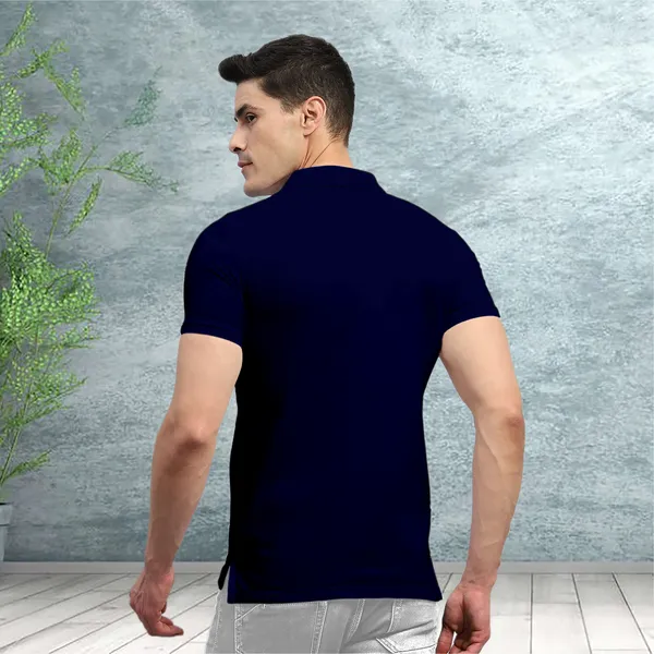 Navy-Blue_Solid_Cotton_Premium_&_Elegant_Polo_T-Shirt_For_Unisex