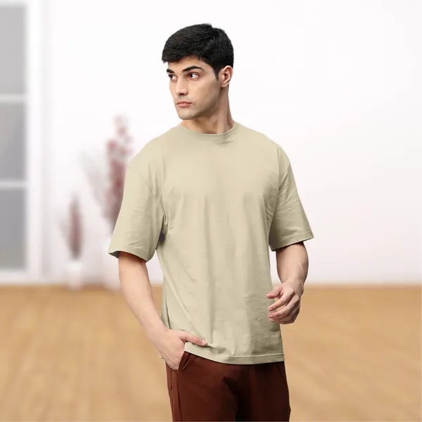 Beige_Cotton_Essentials_Premium_&_Elegant_Oversize_T-Shirt_For_Unisex