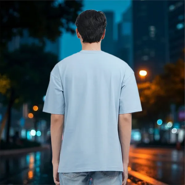 Aqua-Blue_Essentials_Cotton_Premium_&_Elegant_Oversize_T-Shirt_For_Unisex