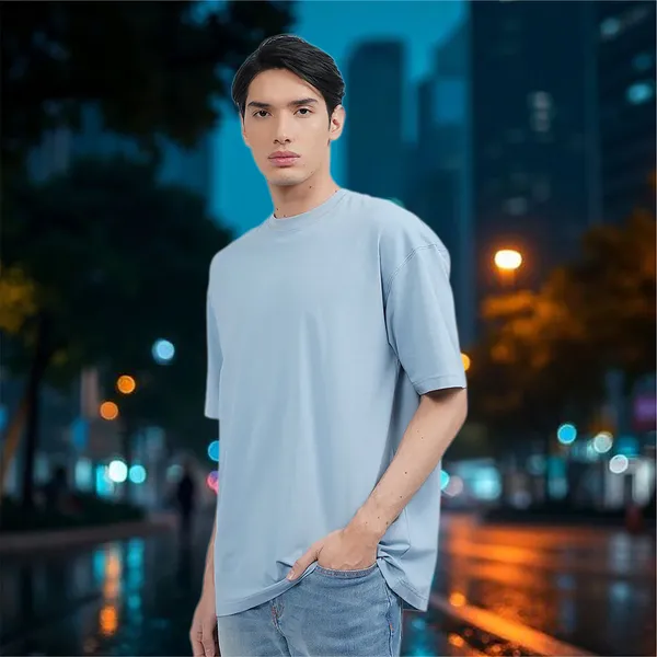 Aqua-Blue_Essentials_Cotton_Premium_&_Elegant_Oversize_T-Shirt_For_Unisex