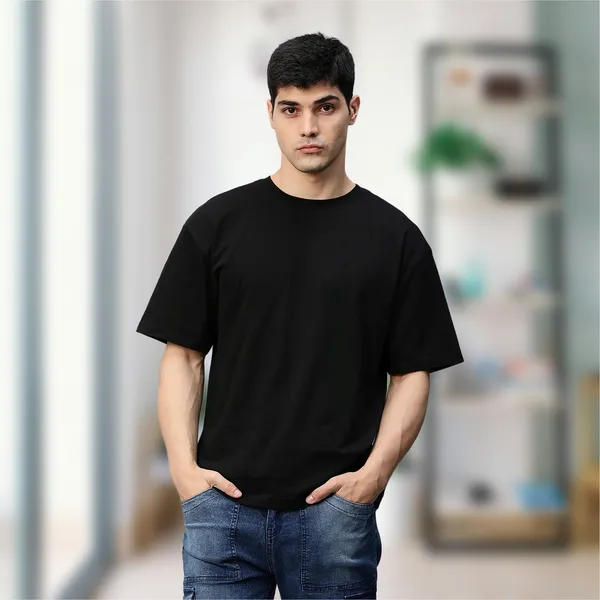 Black_Cotton_Essentials_Premium_&_Elegant_Oversize_T-Shirt_For_Unisex