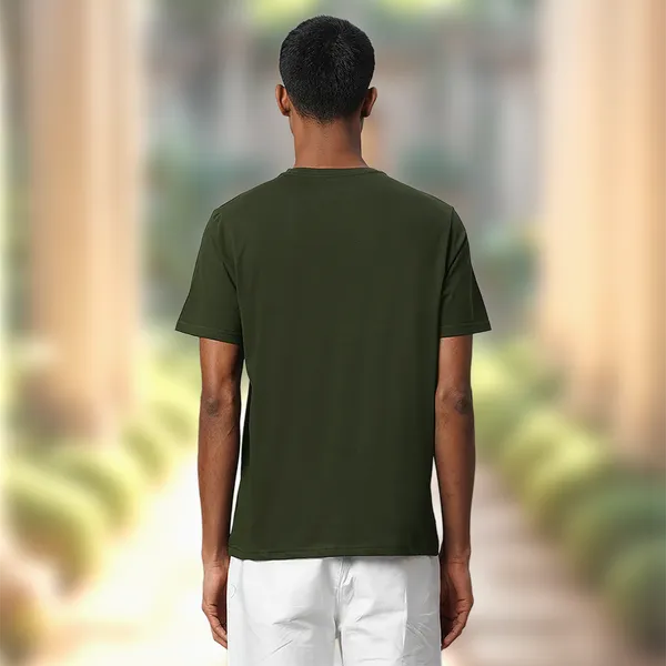 Military-Green_Essentials__Cotton_Premium_&_Elegant_Regular_T-Shirt_For_Unisex