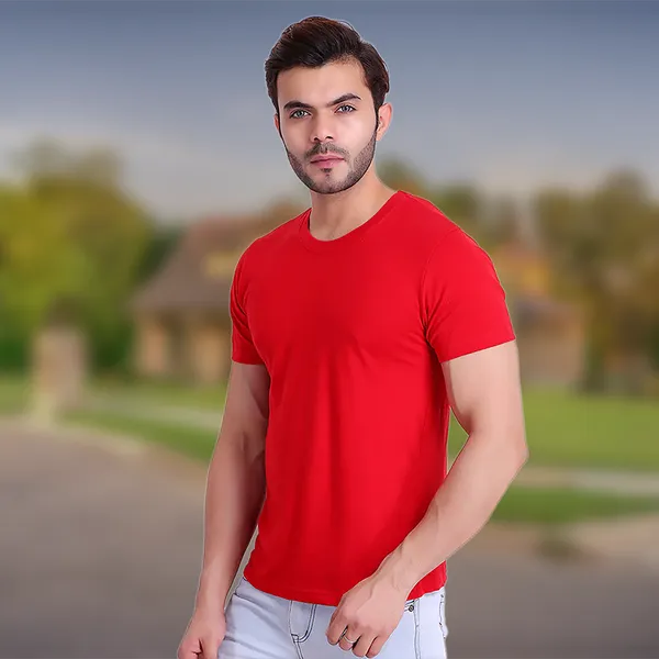 Red_Essentials_Cotton_Premium_&_Elegant_Regular_T-Shirt_For_Unisex