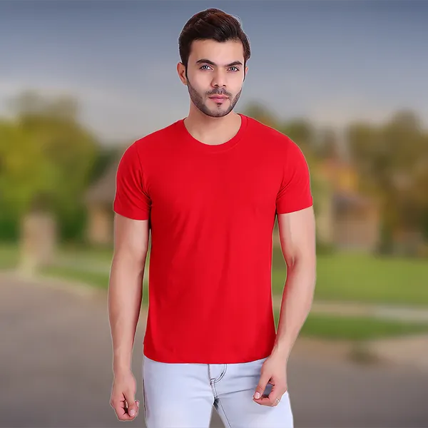 Red_Essentials_Cotton_Premium_&_Elegant_Regular_T-Shirt_For_Unisex