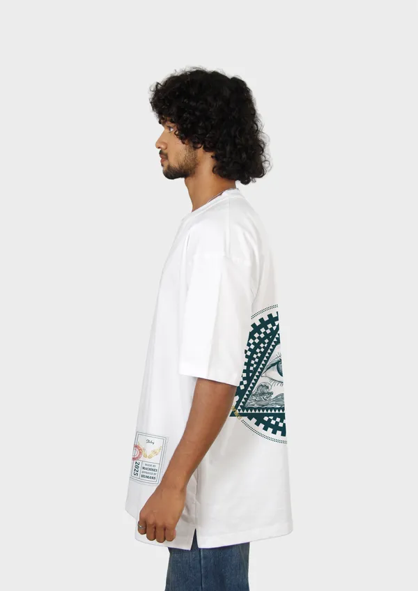 White_Starling_Insight_Cotton_Oversized_T-Shirt_For_Unisex