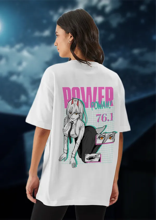 White_Power_Edition_(Chainsaw-Inspired)_Cotton_Premium_&_Elegant_Oversize_T-Shirt_For_Unisex