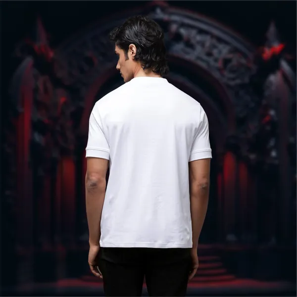 White_Street_Art_Positive_Attitude_Cotton_Premium_&_Elegant_Regular_T-Shirt_For_Unisex