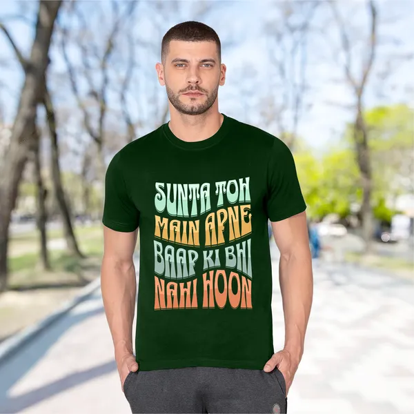 Military-Green_Sunta_Toh_Main_Apne_Cotton_Premium_&_Elegant_Regular_T-Shirt_For_Unisex
