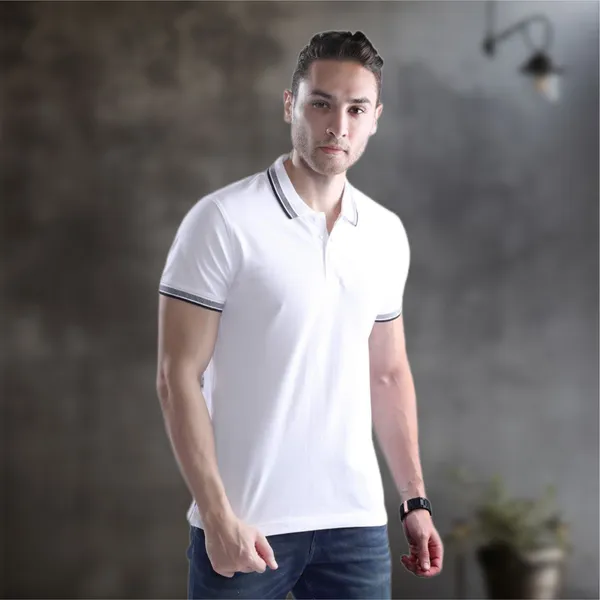 White_Wild_Star_Cotton_Premium_&_Elegant_Polo_T-Shirt_For_Unisex