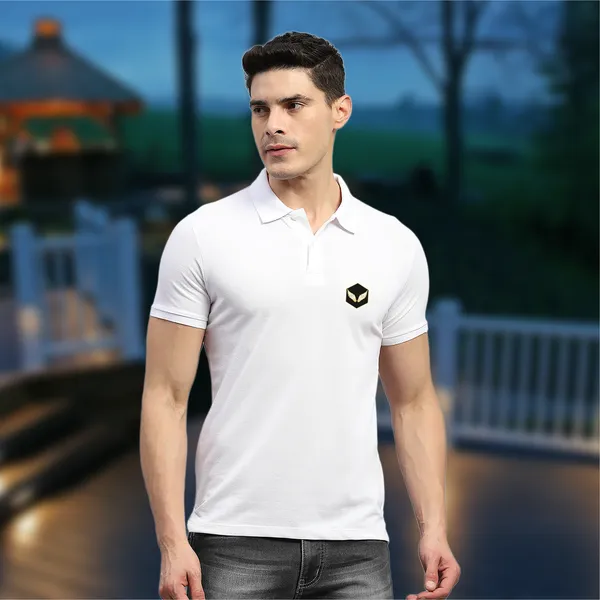 White_Cotton_Premium_&_Elegant_Polo_T-Shirt_For_Unisex