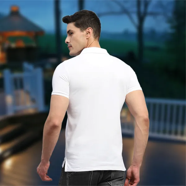 White_Cotton_Premium_&_Elegant_Polo_T-Shirt_For_Unisex