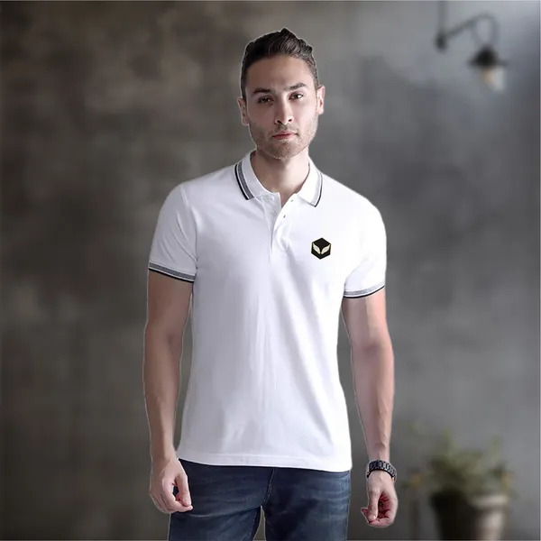 White_Wild_Star_Cotton_Premium_&_Elegant_Polo_T-Shirt_For_Unisex
