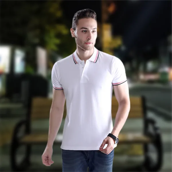 White_Wild_Star_Cotton_Premium_&_Elegant_Polo_T-Shirt_For_Unisex