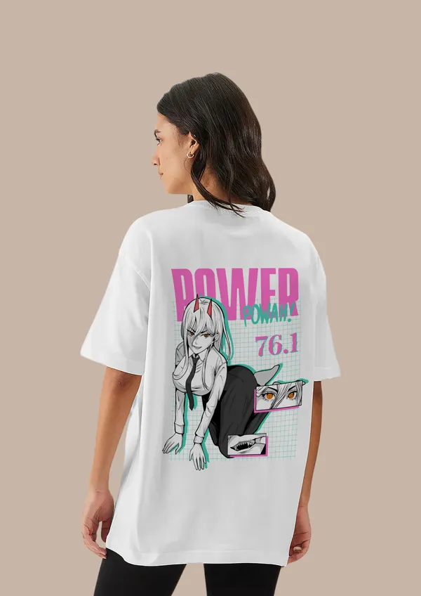 White_Power_Edition_(Chainsaw-Inspired)_Cotton_Premium_&_Elegant_Oversize_T-Shirt_For_Unisex