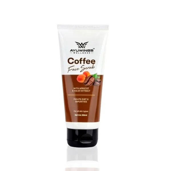 WELLNESS_Radiant_Glow_Deep_Cleansing_Coffee_Face_Scrub_With_Apricot_And_Haldi_Extract_(100_Ml)