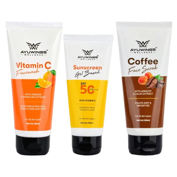 Wellness_Radiant_Glow_Combo_Pack:_Spf_50_Sunscreen_+_Vitamin_C_Face_Wash_+_Coffee_Face_Scrub_(3_-_Piece_Set)