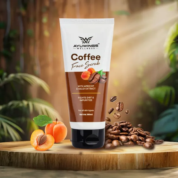 WELLNESS_Radiant_Glow_Deep_Cleansing_Coffee_Face_Scrub_With_Apricot_And_Haldi_Extract_(100_Ml)