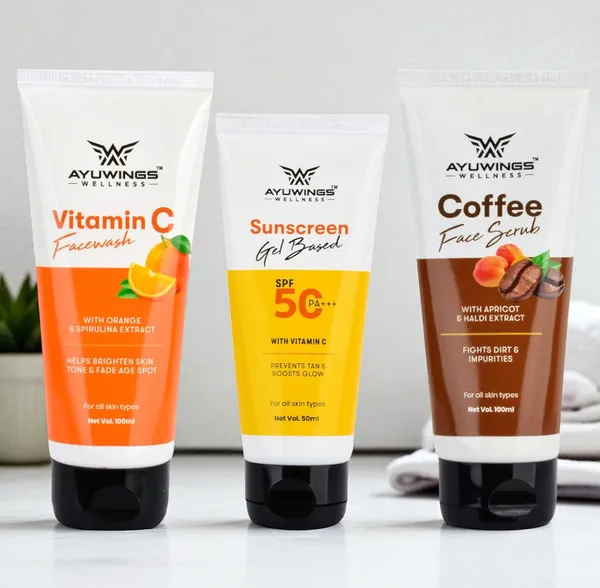 Wellness_Radiant_Glow_Combo_Pack:_Spf_50_Sunscreen_+_Vitamin_C_Face_Wash_+_Coffee_Face_Scrub_(3_-_Piece_Set)