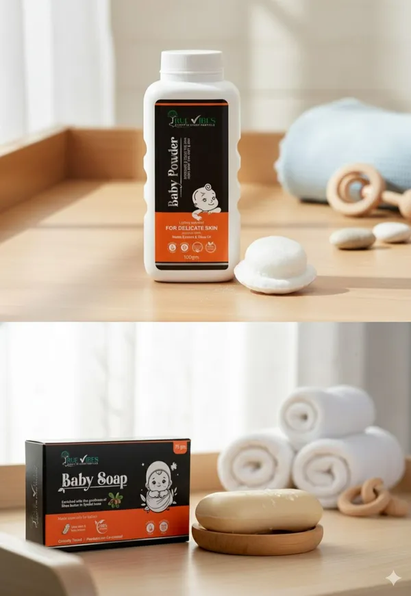True_Vibes_Baby_Powder_&_two_Soap_combo
