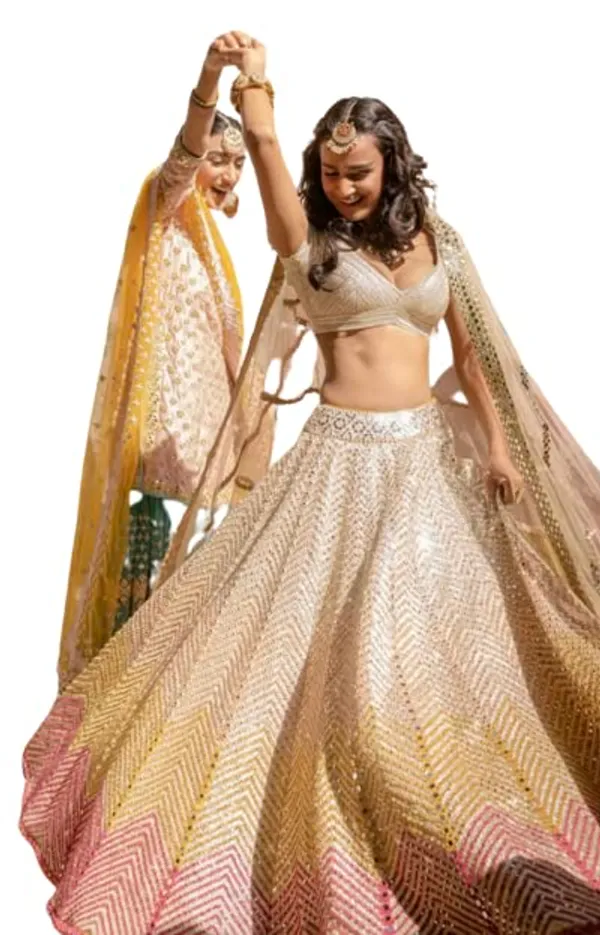 Cream_Faux_Georgette_Semi-Stitched_Lehenga_Choli_With_Dupatta_Set_For_Women