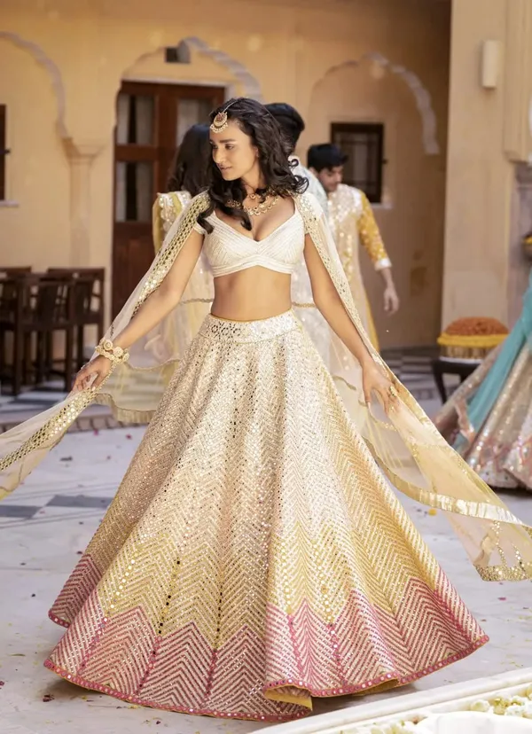 Cream_Faux_Georgette_Semi-Stitched_Lehenga_Choli_With_Dupatta_Set_For_Women