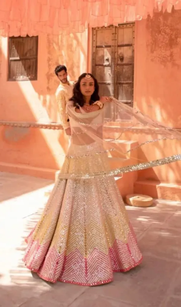 Cream_Faux_Georgette_Semi-Stitched_Lehenga_Choli_With_Dupatta_Set_For_Women