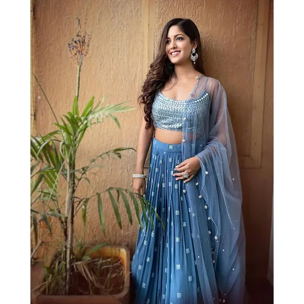 Blue_Georgette_Fabric_Semi-Stitched_Lehenga_Choli_With_Duptta_Set_For_Women