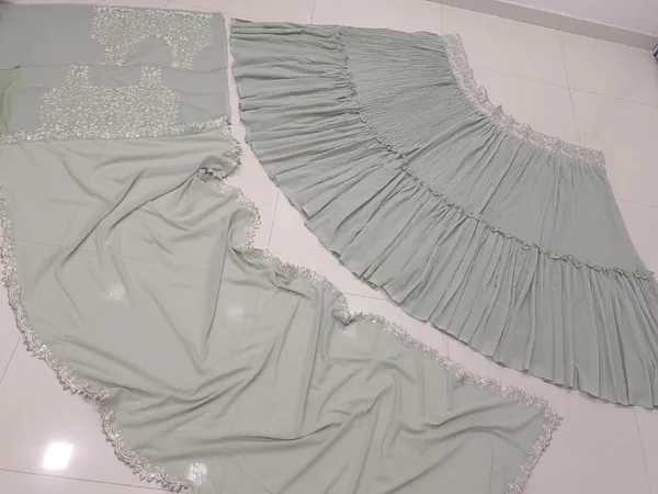 Sea_Green_Semi-Stitched_Lehenga_Choli_With_Dupatta_Set_For_Women