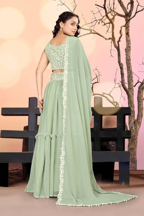 Sea_Green_Semi-Stitched_Lehenga_Choli_With_Dupatta_Set_For_Women