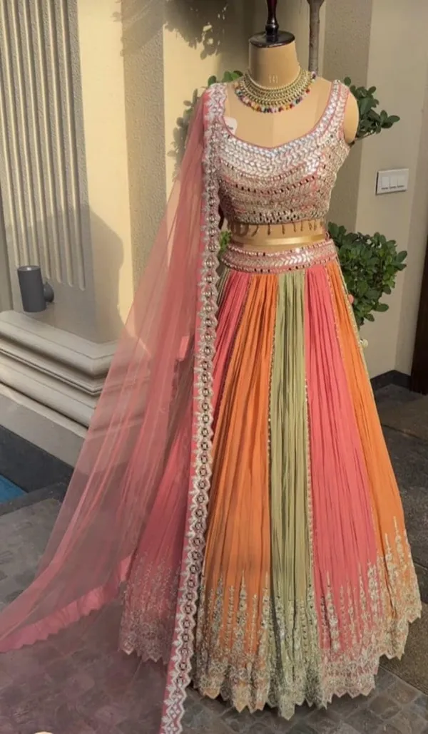 Multicolor_Crush_Georgette_Readymade_Semi-Stitched_Lehenga_Choli_With_Dupatta_Set_For_Women